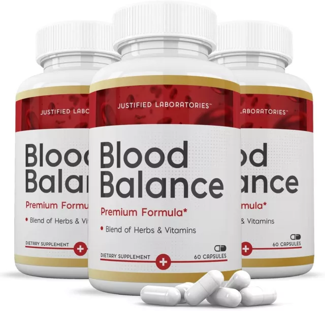 (3 Pack) Blood Balance Advanced Formula All Natural Blood Sugar Support Pills