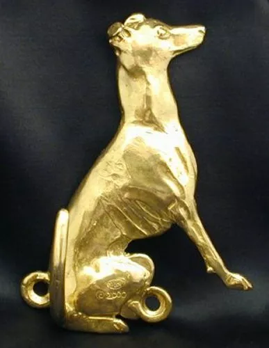 ITALIAN GREYHOUND Hook in Bronze