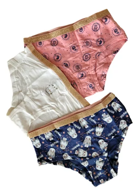 new 3prs girls Harry Potter boyshorts knickers/briefs/pants.6-14yrs