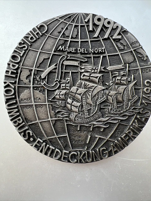 Metallplakette Buderus Wetzlar 1992 Christoph Kolumbus 1492