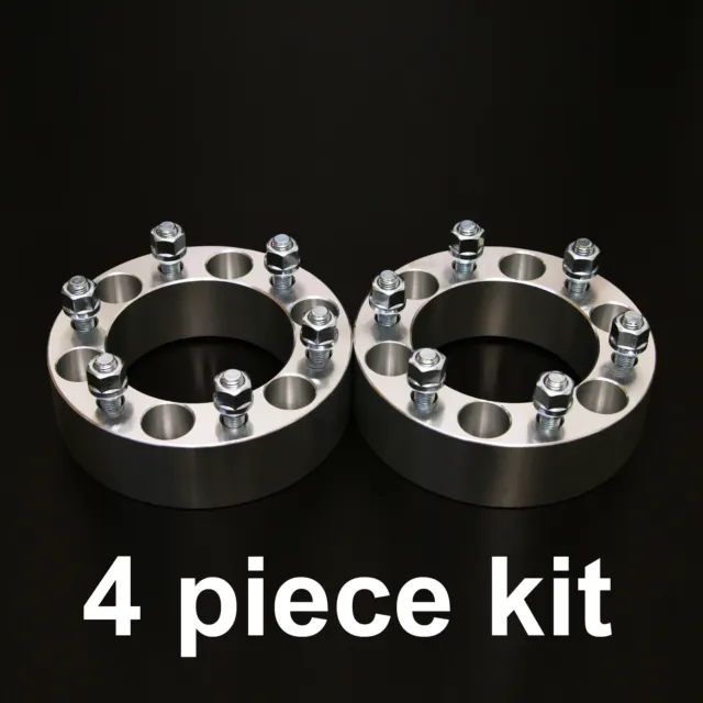 4pc 2" Wheel Spacers | 6x5.5 to 6x5.5 | 12x1.5 Studs | for GMC Dodge Hummer