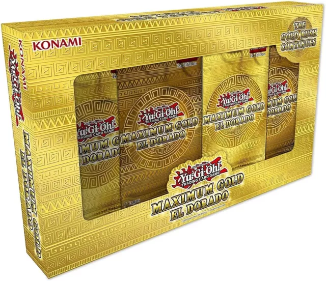 Yugioh Maximum Gold El Dorado Tuckbox 4 Booster NEU & OVP ENGLISCH Reprint