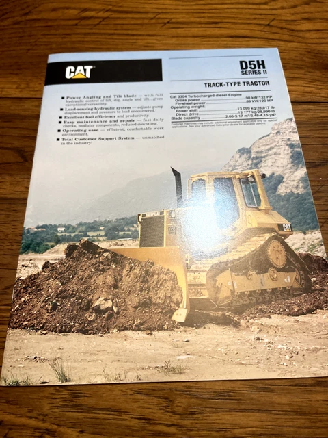 D5h 059 CATERPILLAR CAT D5H Series II Crawler Tractor Dozer Brochure FCCA EUR ...
