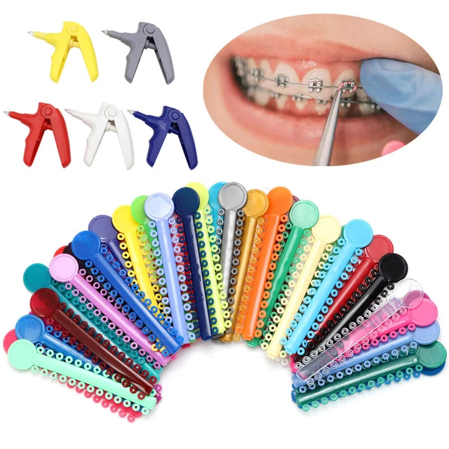 Dental Orthodontic Ligature Ties Braces Elastic Rubber Bands Placement Gun CE