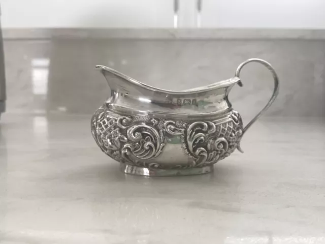 Pretty Antique Solid Silver Cream Jug - Birmingham 1903