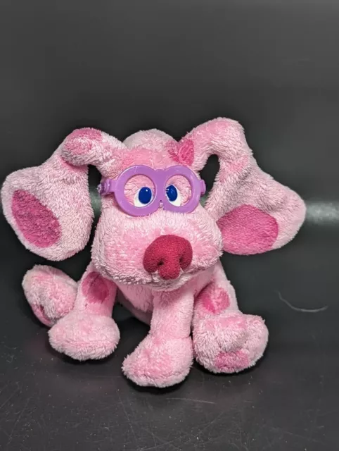 Ty Magenta Beanie Plush Blues Clues Pink Dog Glasses Stuffed Animal 2006 6"