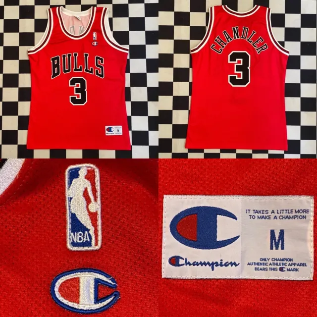 OFFICIAL Champion M #3 Tyson Chandler Chicago Bulls 04-05 NBA Basketball Jersey