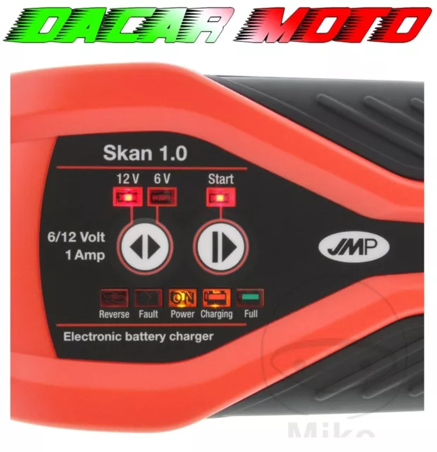 Chargeur Mainteneur de Batterie Acide Lithium Gel Plomb Moto Voiture 6/12V 1A 2