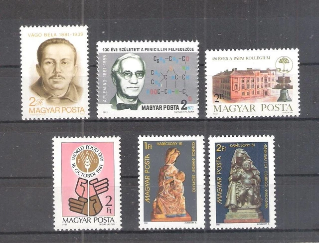 Ungarn 3503 plus 5 folgende Marken aus 1981 postfrisch -T4687