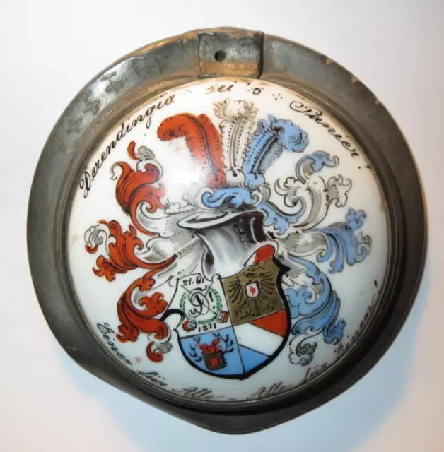 Burschenschaft Derendingia Tübingen - WS 1919/20 - Deckel Porzellan / Studentika