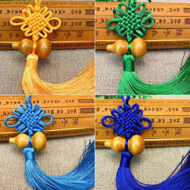 1Pc Lucky Charm Chinese Knot Feng Shui Gourd Pendant Car Home Decoration)