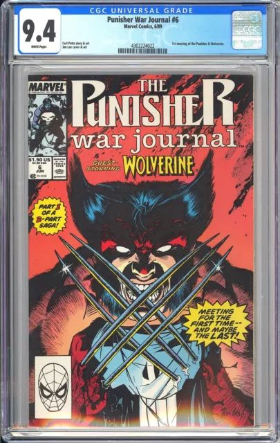 Punisher War Journal 6 CGC 9.4 1989 4302224022 Wolverine appearance