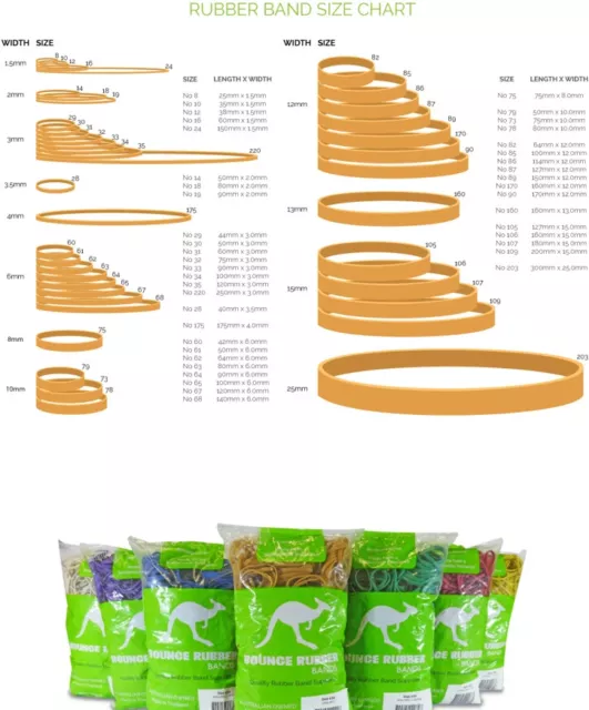 Bounce/Esselte Rubber Bands Bag 50g No 89 elastic band