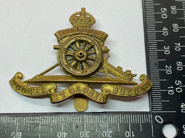 ORIGINAL WW1 / WW2 British Army Royal Artillery Regiment Cap Badge £12. ...
