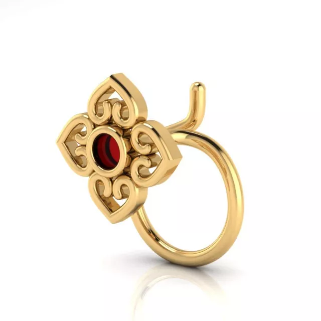 Indisch Traditionell 925 Pure Sterlingsilber Rhodium Schöne Nase Nadel Für Damen