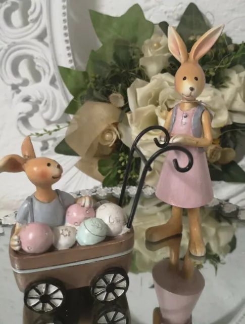 2er Set Osterhase  Hase  Osterei Ostern Shabby Chic Deko Landhaus