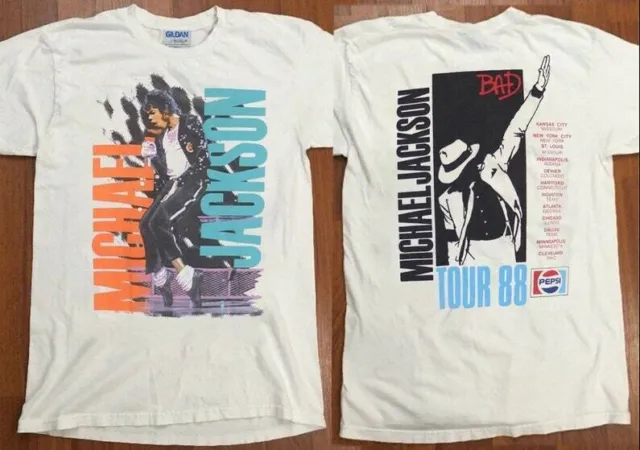Michael Jackson Bad Tour 1988 T-Shirt, Vtg Michael Jackson Shirt For Fans