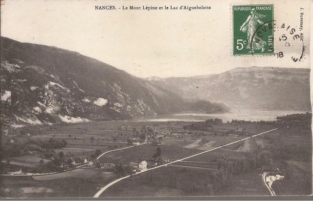 CPA 73 NANCES. LE MONT LEPINE ET VUE GENERALE........ECRITE.EN 1908 TBE (ref 48)