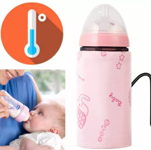 Baby Milk Bottle Warmer Travel Heater Bag Pouch Portable Feeding USB Cup Cover 2