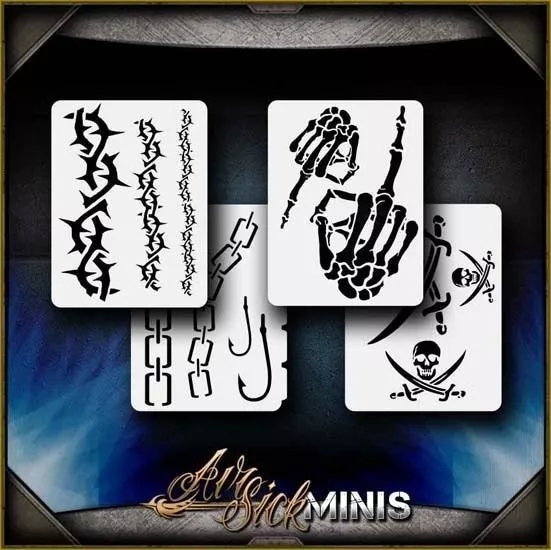 "Mini Rebel Set" Airbrush Stencil Template Airsick