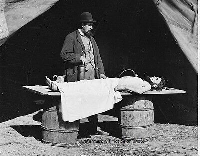 Embalming Surgeon at Work on Soldier's Body 8"x 10" Civil War Photo Picture 130