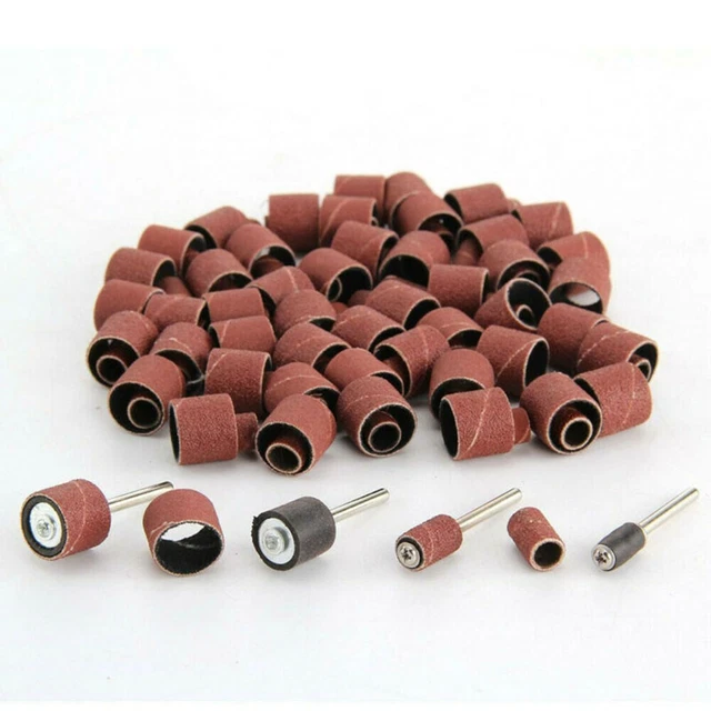 Kit batteria levigatura carta vetrata pulizia accessori ricambio 104 pz abrasivo