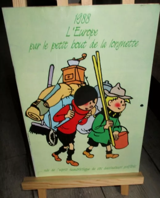 Calendrier scout Belge -Tibet, Dany,Peyo,Walthéry,Laudec...+ jeu de l oie - 1988