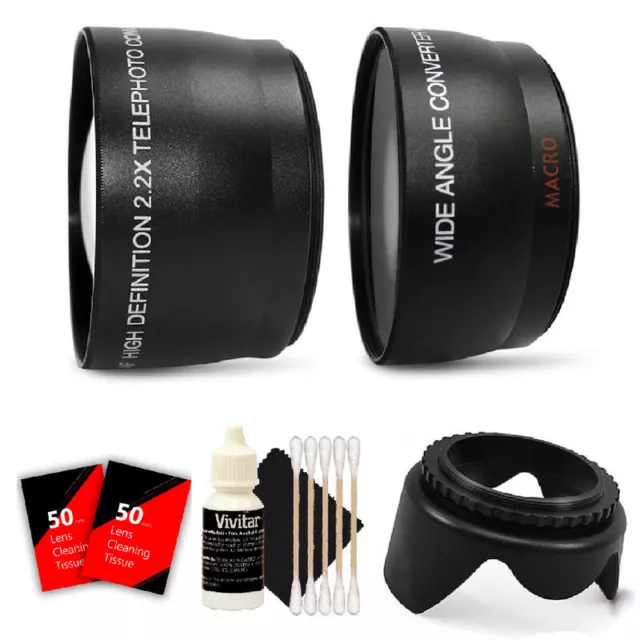 52mm Wide Angle & Telephoto Lens Kit for EOS 5D Mark & All Canon DSLR Camera