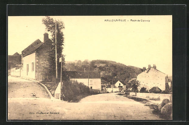 CPA Mailly-la-Ville, Route de Clamecy