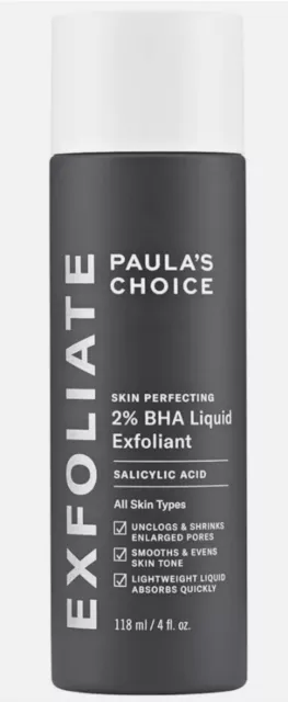 Paulas Choice 4 oz Bottle BHA Liquid Salicylic Acid Exfoliant