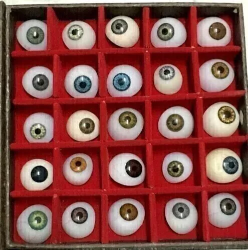 Antikes künstliches Mix-Augen-Set mit 25 Stück, Vintage-menschliches...