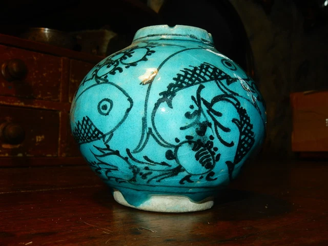 Céramique raku turquoise et noire vase poterie raku vert vase ikebana
