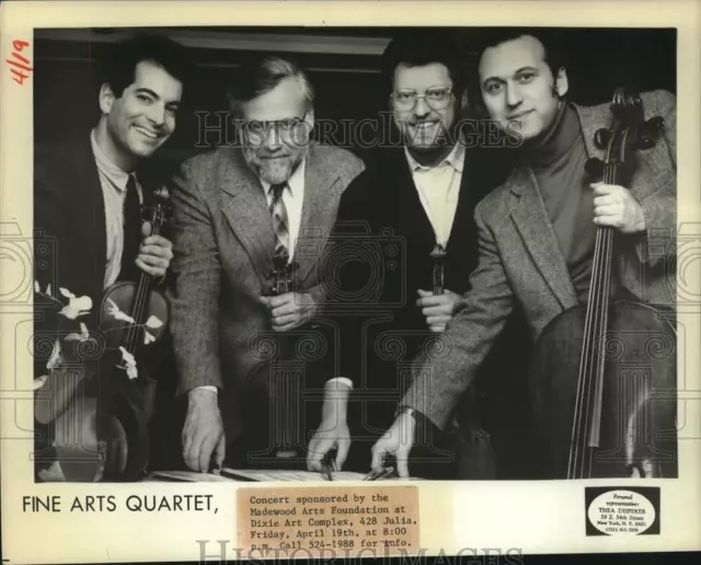 1985 Press Photo Members of the Fine Arts Quartet - noo19998