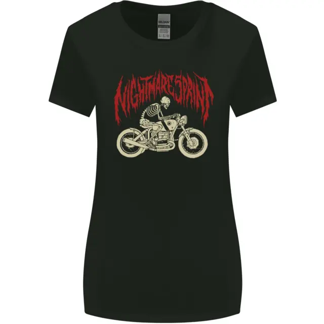 Nightmare Sprint Motorcycle Motorbike Biker Womens Wider Cut T-Shirt