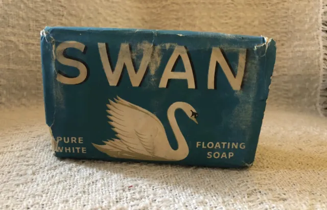 Vintage Lever Bros SWAN Pure White Floating Soap Bar, Unopened