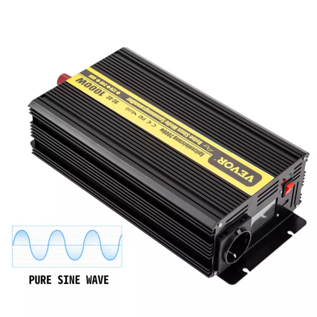 VEVOR Inverter Onda Sinusoidale Pura Invertitore 12V DC a 230V AC 1000W - 3500W 2