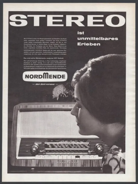 Original Reklame 1960, Nordmende Stereo, Radio, Rundfunk, HiFi, 60er