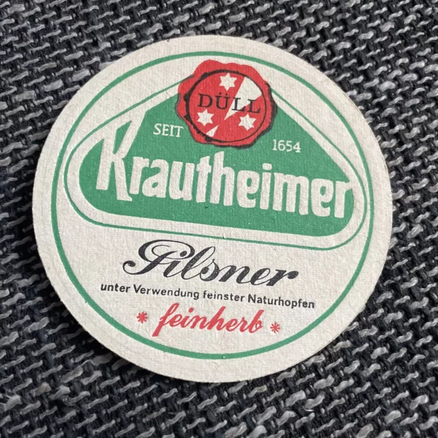 Alter Bierdeckel -  Düll Krautheimer Pilsner feinherb