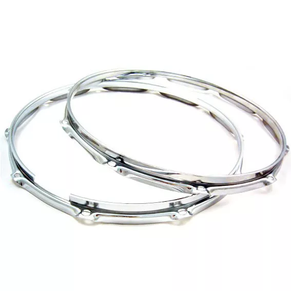 Triple Flanged 14" 2.3mm 10 hole  Drum Hoops, Snare pair (top & bottom)