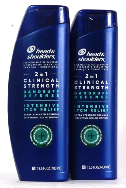 (2) Head & Shoulders Clinical Strength Dandruff Defense 2in1 Shampoo Conditioner