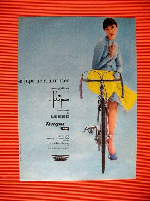 PUBLICITE DE PRESSE Lesur Tissu Flip Sa Jupe Ne Craint Rien A