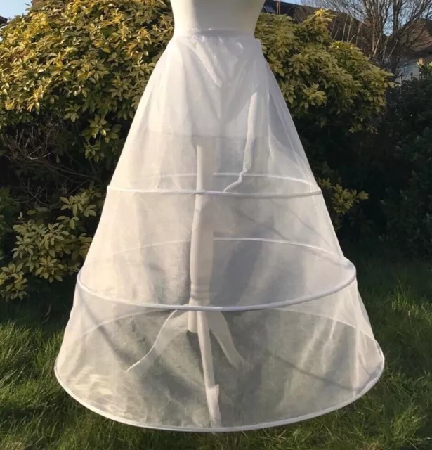 3 REIFEN A Linie Hochzeitskleid Brautjungfer Abschlussball Krinoline, Petticoat UK 4-14 
