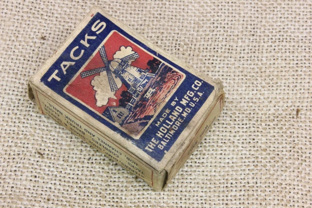 5/8” old Cobblers Shoe NAILS 25 Tacks 3/16” round domed headed vintage in BOX