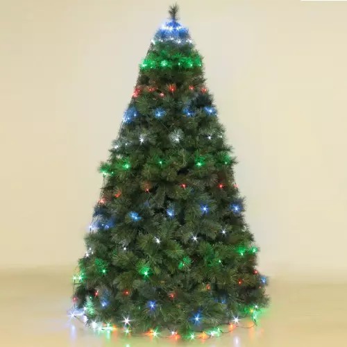 Capa 288 Luces LED Multicolor RGB para Árbol de Navidad H 3,2M Con 8 Juegos