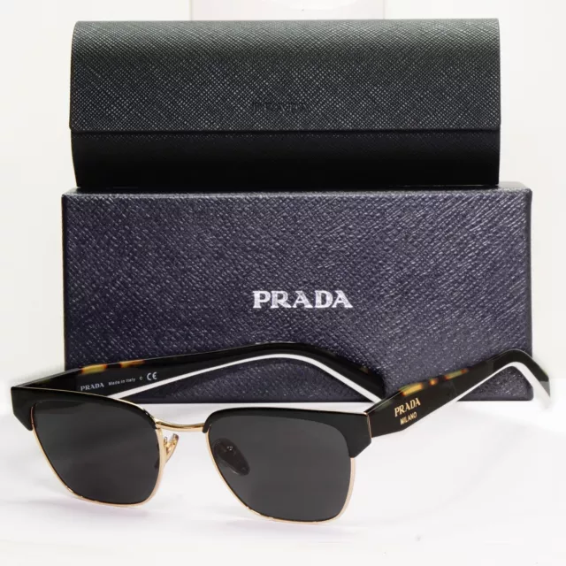 Prada Sunglasses Black Gold Tortoise Brown Milano PR65YV VPR 65Y AAV-1O1 51mm