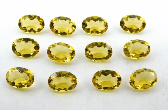 10X14 MM Citrine Oval Cut Lab-Created Lot Loose Gemstone For Jewelry Size P-437