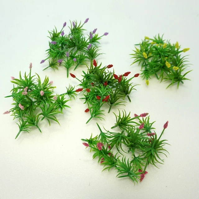 Lot De 90 Mini Plantes Artificielles – Arbustes Verts – 3,5 à 5 Cm – Pour Maquettes, Trains, Décoration