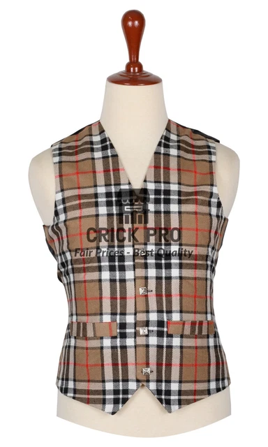 Campbell of Thompson Handmade Tartan Waistcoat Custom Scottish Tartan Kilt Vest