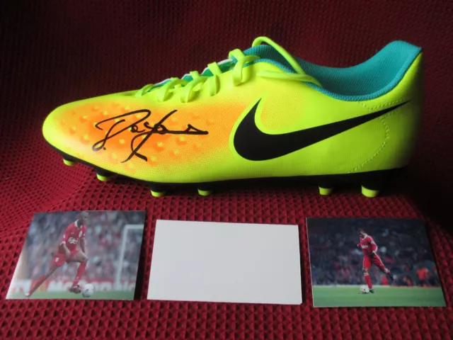 Liverpool Legend John Barnes Personally Hand Signed Football Boot - Photo Proof