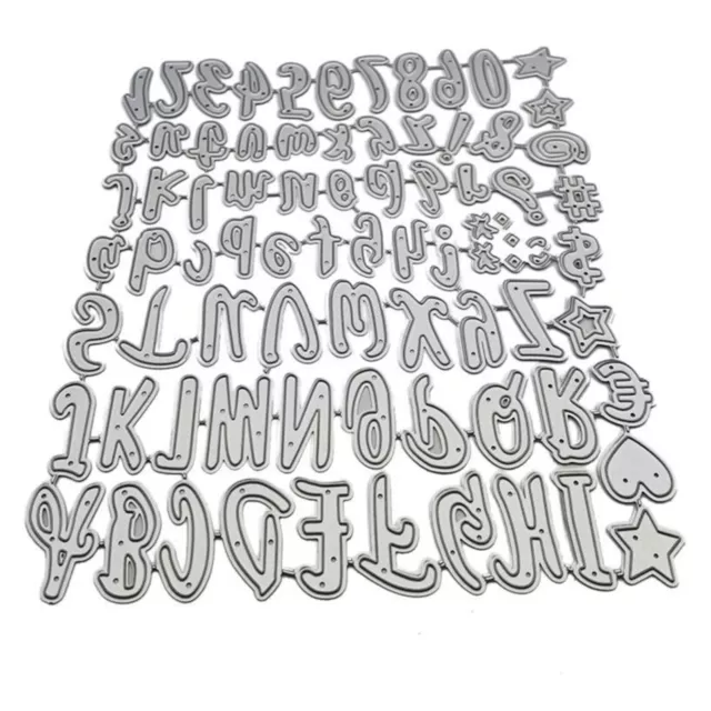 26 lettere dell'alfabeto 0-9 numeri fustelle in metallo stencil stampo per album